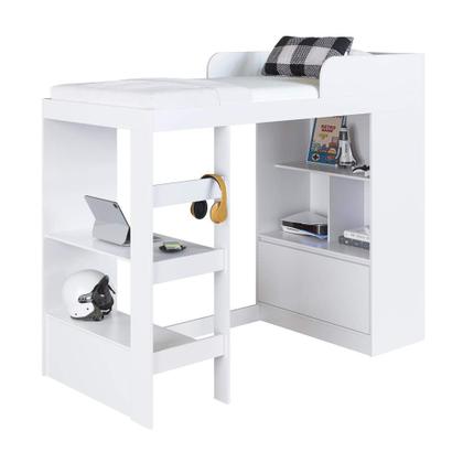 Imagem de Cama Alta de Solteiro Multifuncional Sem Colchão CA6080 Amsterdam Art In Móveis