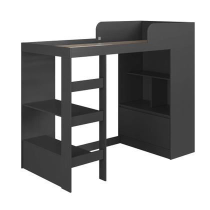 Imagem de Cama Alta de Solteiro Multifuncional Sem Colchão CA6080 Amsterdam Art In Móveis