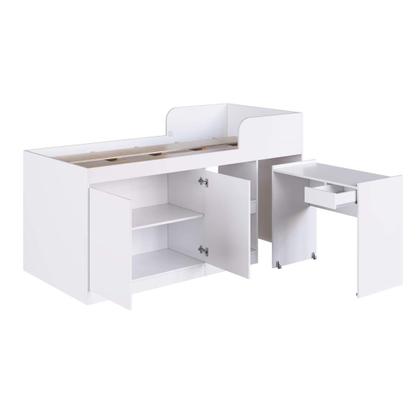 Imagem de Cama Alta de Solteiro Multifuncional Sem Colchão CJ6080 Jamaica Art In Móveis