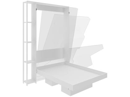 Imagem de Cama Articulada Completa para Colchão de Solteiro 88x188cm 4 Prateleiras Branca