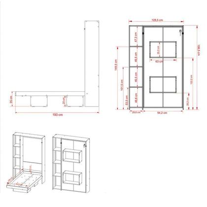 Imagem de Cama Articulada Solteiro Ambiente CM8013 Branco - Tecnomobili