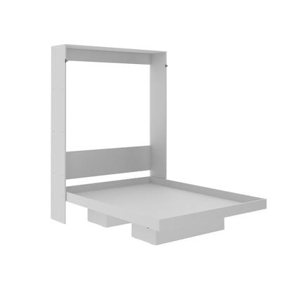 Imagem de Cama Articulada Vertical Casal de Parede com 2 Nichos MDP Branco Até 240kg Tecnomobili