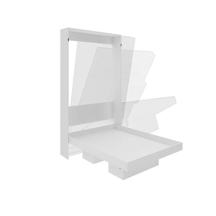 Imagem de Cama Articulada Vertical Solteiro de Parede com 2 Nichos MDP em 2 Branco Até 110kg Tecnomobili