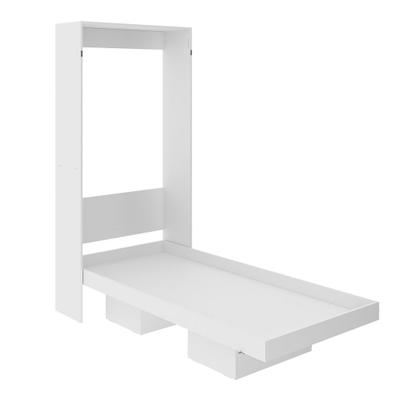 Imagem de Cama Articulada Vertical Solteiro de Parede com 2 Nichos MDP em 2 Branco Até 110kg Tecnomobili