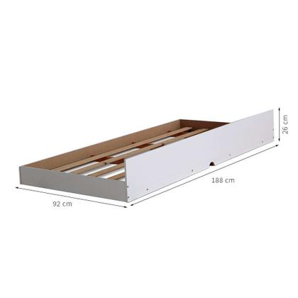 Cama Auxiliar Barcelona Branca - Tebarrot Imagem de Cama Auxiliar Barcelona Branca