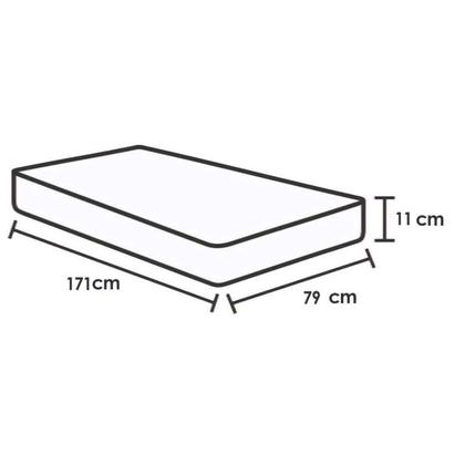 Imagem de Cama Auxiliar D28 Solteiro Bordado White (79x171x11) - Ortobom
