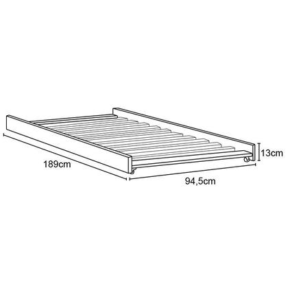 Imagem de Cama Auxiliar de Madeira Mel Acetinado - Piratini