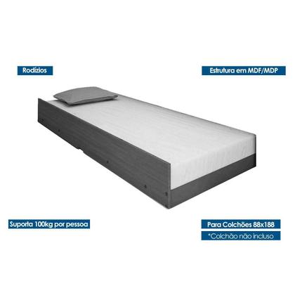 Imagem de Cama Auxiliar Infantil Premium II Cacau - Conquista