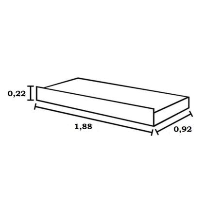 Imagem de Cama Auxiliar Padrão Solteiro Resistente com Rodízios 100% MDF 