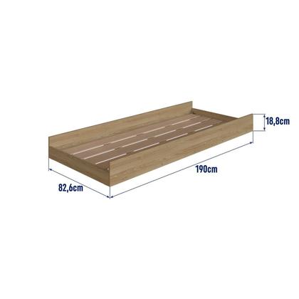 Imagem de Cama Auxiliar para Beliche Infantil Marrom/Aveiro Oak