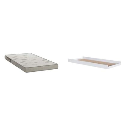 Imagem de Cama Auxiliar Solteiro com Colchão e Rodízios