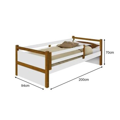 Imagem de Cama Babá Infantil Bianca Solteiro Branco/amêndoa Acompanha Luminária Led