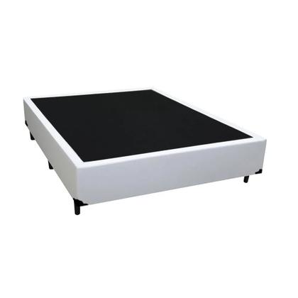 Imagem de Cama Base Box Casal Branco Sintético 38x138x188
