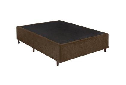 Imagem de Cama Base Box Casal Marrom Suede 38x138x188