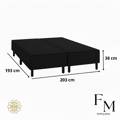 Imagem de Cama Base Box Queen em Veludo Premium Design Moderno Luxo