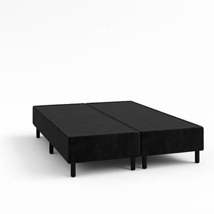 Imagem de Cama Base Box Queen em Veludo Premium Design Moderno Luxo