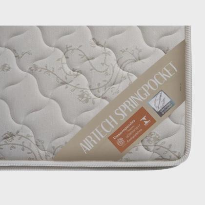 Imagem de Cama Base Casal Bipartido Molas Ensacadas Airtech SpringPocket 138x188 Cinza - Ortobom