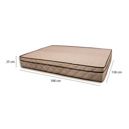 Imagem de Cama Baú Casal 138 Tecido Sintético Branco Com Colchão Polônia Bello Box - D28 66x138x188