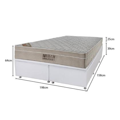 Imagem de Cama baú e colchão Airtech Spring (158x198)