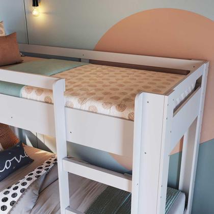 Imagem de Cama Beliche Infantil Slim Com Escada Lateral Br 195,8 cm