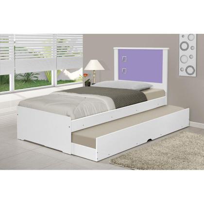 Cama Bibox Tebarrot Barcelona Branco/Rosa Branco/Lilás Imagem de Cama Bibox Tebarrot Barcelona Branco/Rosa Branco/Lilás
