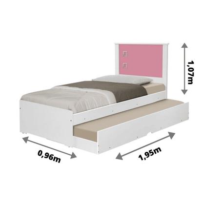 Cama Bibox Tebarrot Barcelona Branco/Rosa Branco/Lilás Imagem de Cama Bibox Tebarrot Barcelona Branco/Rosa Branco/Lilás