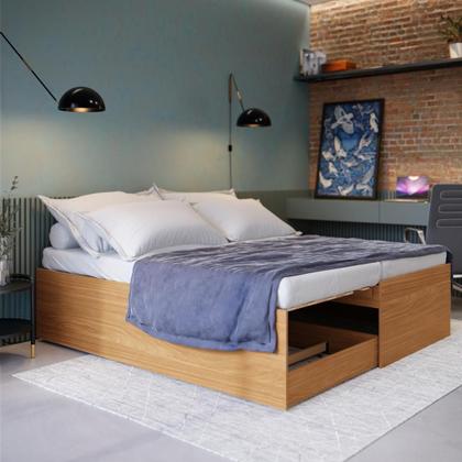 Imagem de Cama Bicama Solteiro Casal 3 em 1 Matrix Compacta Resistente