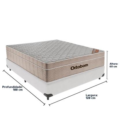Imagem de Cama + Box Airtech Colchão Ortobom Viúva 128cm SpringPocket