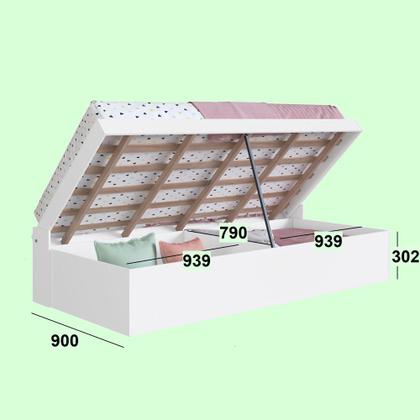 Imagem de Cama Box Articulável Istambul com Baú Solteiro 93x194cm CB090 Art in Móveis