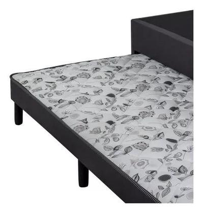Imagem de Cama Box Base Casal Com Auxiliar Semi Ortopedica Suede (1.38X1.88)