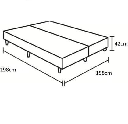 Imagem de Cama Box Base Queen Bipartido Suede