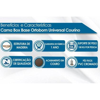 Imagem de Cama Box Base Universal Viúva Courano Brown (128x188x30) - Ortobom