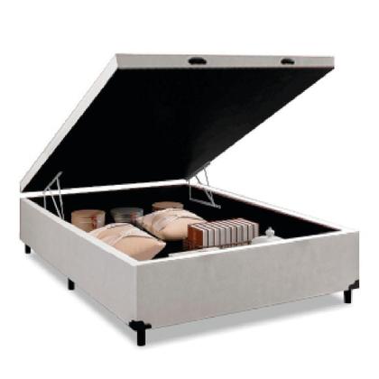 Imagem de Cama Box Baú Base Casal Para Colchão De 1,38m Linho Prince