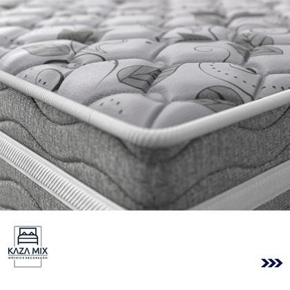 Imagem de Cama Box Baú Bege e Colchão Evolution Molas Ensacadas Viúvo Probel