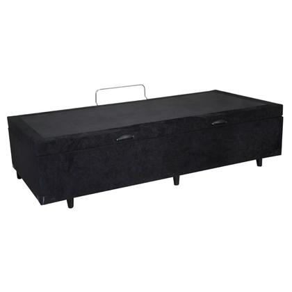 Imagem de Cama Box Baú Blindado Solteiro Ortobello Móveis Preto 41x88x188
