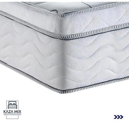Imagem de Cama Box Baú Branco e Colchão Freedom Molas Ensacadas King Ortobom