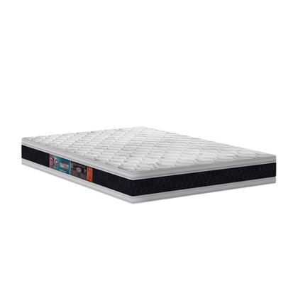 Imagem de Cama Box Baú + Cabeceira Cassis e Colchão Queen - Castor - Black White D45 - 158x198x69cm Preto