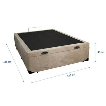Imagem de Cama Box Baú Casal 138 Bello Box - Suede bege