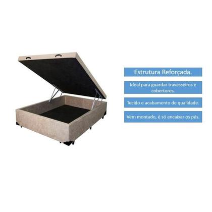 Imagem de Cama Box Baú Casal 138 Bello Box - Suede bege