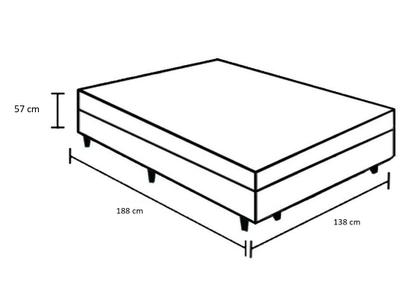 Imagem de Cama Box Baú Casal 138 Tecido Sintético Branco com Colchão Lisboa Bello Box Espuma D28 Preto