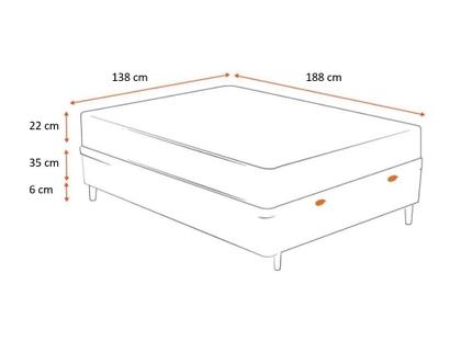 Imagem de Cama Box Baú Casal 138 Tecido Sintético Branco com Colchão Little Angel - Bello Box - Mola Superlastic 22x138x188cm