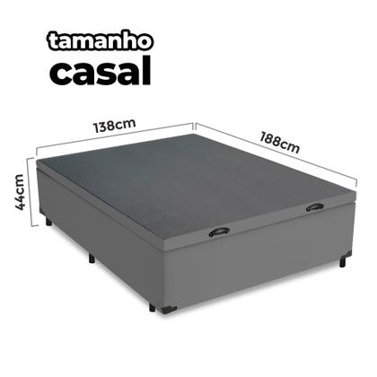 Imagem de Cama Box Baú Casal 138x188x41cm Varias Cores + 2 Travesseiros FL - Colchomax