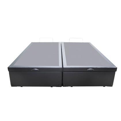 Imagem de Cama Box Baú Casal Bipartido NK Camas Sintético Cinza 49x138x188