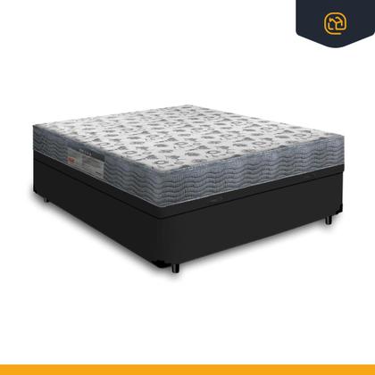 Imagem de Cama Box Baú Casal + Cabeceira Cassis e Colchão Ortobom Iso 100 138cm
