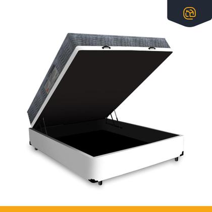 Imagem de Cama Box Baú Casal + Cabeceira Cassis e Colchão Ortobom Iso 100 138cm