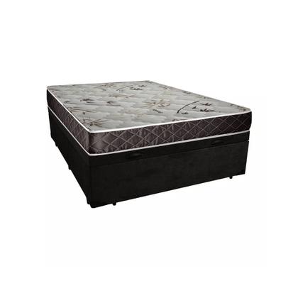 Imagem de Cama Box Baú Casal Colchão Anny Espuma D23 NK Camas + Box Suede 53x138x188