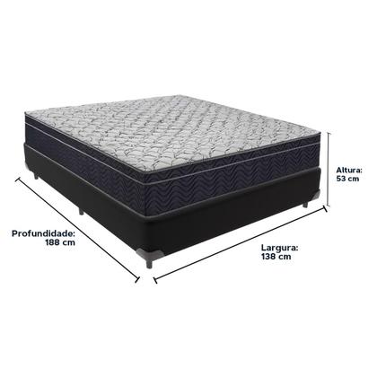 Imagem de Cama Box Baú Casal + Colchão De Espuma D45 - Ortobom - Airtech 150 60x138x188cm
