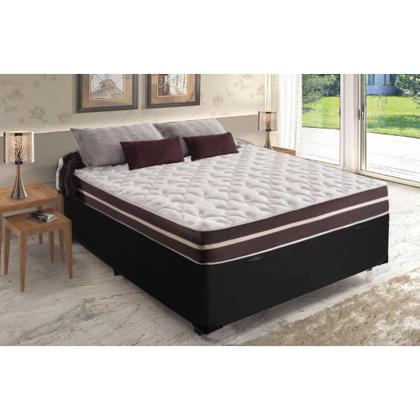 Imagem de Cama Box Baú Casal + Colchão De Molas Comfort Prime Classic Superlastic 138x188x64 Preto