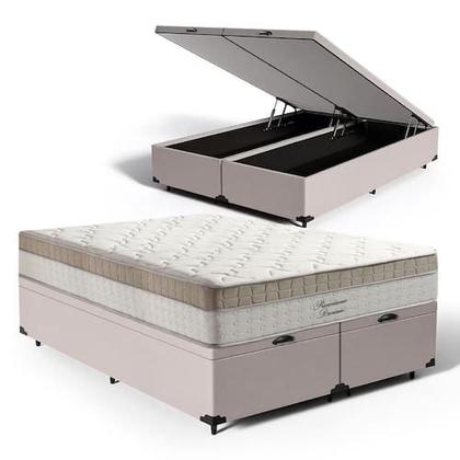 Imagem de Cama Box Baú Casal + Colchão de Molas Ensacadas King Best Premium Dream (138x188x64) Anjos