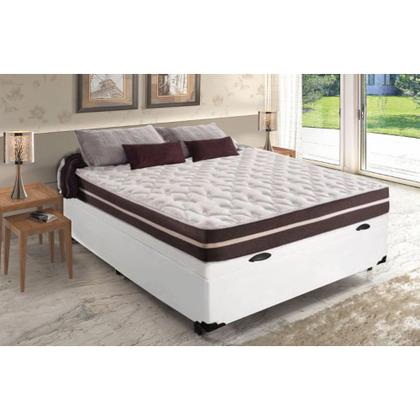 Imagem de Cama Box Baú Casal + Colchão De Molas Prime Colchões Classic Superlastic 138x188x64 Branco